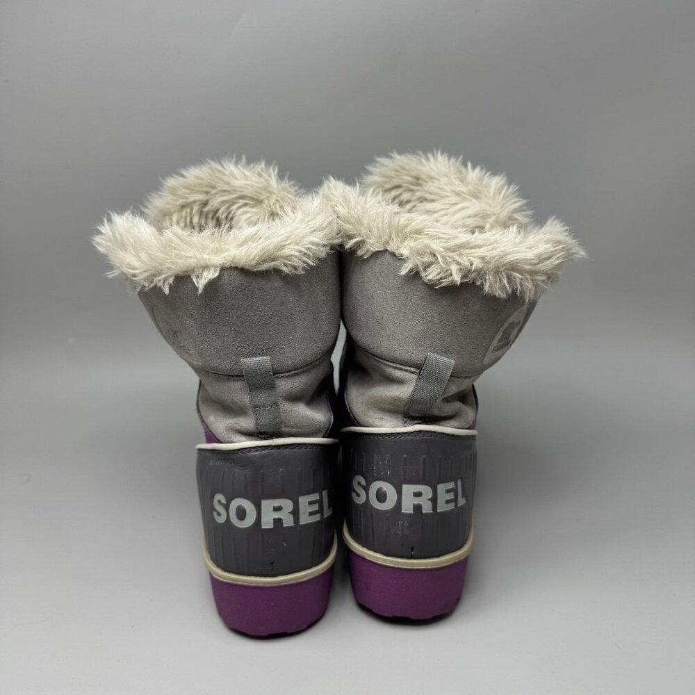 Sorel Womens Tivoli II Gray Leather Round Toe Lace Up Ankle Snow Boots Size 7 - Picture 5 of 8